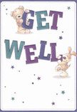 Overflowing with warmth and cheerful optimism, this get well card is a visual delight that captures the inviting character of Hammersmith. Two adorable companions-a fluffy bear and an eager puppy-spring to life, their outstretched paws joyfully gripping the oversized 'Get Well' letters, shaded in rich indigo and calming teal. These vibrant hues stand out against a creamy, soft background, exuding energy and hope, much like the first crocuses that bloom along Brook Green. Around them, playful stars in shades of blue and purple scatter across the card, evoking little fragments of hope sent out with each heartfelt wish. The plush fur on the bear and the puppy's velvety ears suggest a tactile comfort, the same comforting touch you'd find in a hand-delivered get well bouquet from a trusted Hammersmith florist. This design feels as bright and caring as the community itself, perfect for lifting the spirits of a loved one recovering in the heart of Hammersmith or along the peaceful paths by the Thames. Every brushstroke seems charged with empathy and genuine care, transforming a simple message into a radiant, emotional gift meant to inspire laughter, resilience, and healing.